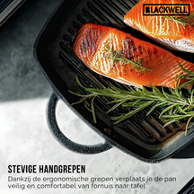 Blackwell Pfannenset aus Gusseisen – Grillpfanne 23 x 23 cm, Bratpfanne Ø 25 cm & Wok Ø 32 cm – 3-teilig – geeignet für alle Herdarten