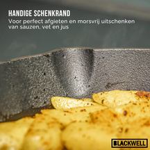 Blackwell Bratpfanne Gusseisen / Skillet Ø 16 cm – geeignet für alle Wärmequellen – ohne Antihaftbeschichtung
