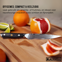 Blackwell Messerset (Kochmesser + Santokumesser + Nakirimesser + Officemesser) – Japanischer Stil – 67 Lagen Damaszenerstahl – VG10 – 4-teilig