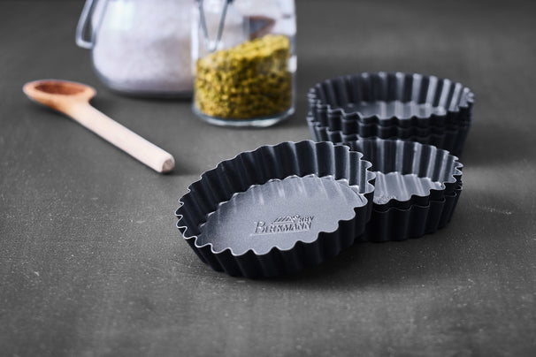 Birkmann Kuchenform / Backform / Quicheform mit herausnehmbarem Boden Premium Backform ø 10 x 2 cm - 6 Stück