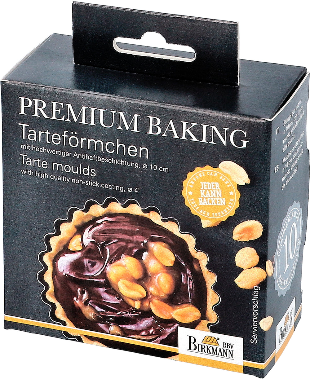 Birkmann Kuchenform / Backform / Quicheform mit herausnehmbarem Boden Premium Backform ø 10 x 2 cm - 6 Stück