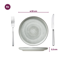 Cosy & Trendy Geschirrset Baltic Grey - 18-teilig / 6 Personen