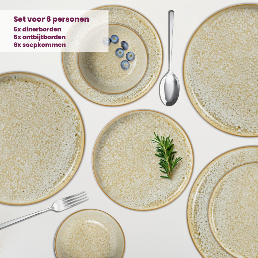 Cosy & Trendy Geschirrset Baltic Luna - 18-teilig / 6 Personen