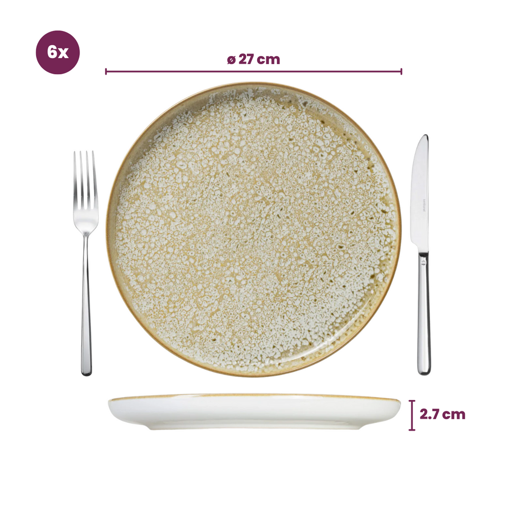 Cosy & Trendy Speiseteller Baltic Luna ø 27 cm - 6 stuks