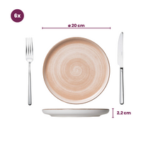 Cosy & Trendy Frühstücksteller Baltic Peach ø 20 cm - 6 Stück