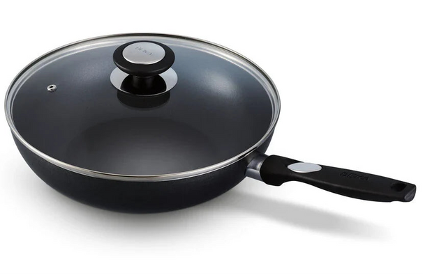 Beka Wok-Pfanne mit Glasdeckel Pro Induc ø 28 cm - keramische Antihaftbeschichtung