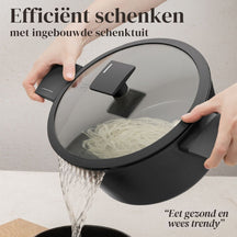 BerlingerHaus Topfset Matt Anthrazit 7-teilig - Kochtöpfe ø 20, 24, 28 cm, Bratpfannen ø 20 & 24 cm - geeignet für alle Wärmequellen