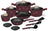 BerlingerHaus Topfset Matt Bordeaux 11-teilig - Kochtopf ø 20, 24, 28 cm, Bratpfanne ø 24, 28 cm & Stielkasserolle ø 16 cm - geeignet für alle Wärmequellen