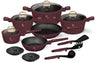 BerlingerHaus Topfset Matt Bordeaux 11-teilig - Kochtopf ø 20, 24, 28 cm, Bratpfanne ø 24, 28 cm & Stielkasserolle ø 16 cm - geeignet für alle Wärmequellen