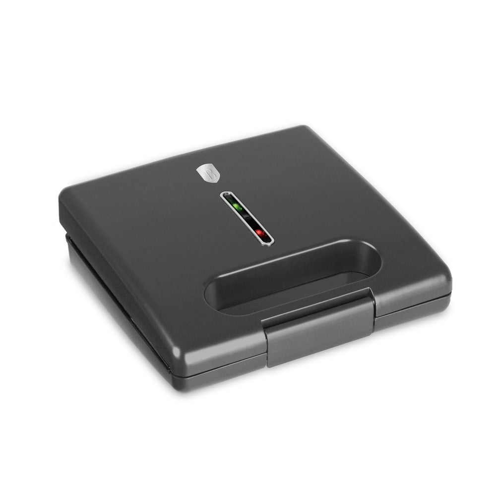 BerlingerHaus Sandwichmaker 3-in-1 Matt Anthrazit - Herausnehmbare Platten - Waffel & Grill - 780W
