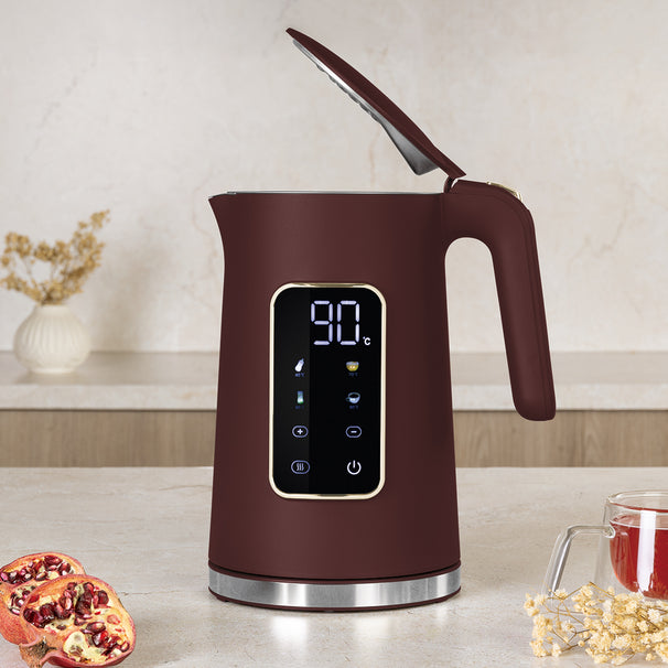BerlingerHaus Wasserkocher Digital Matt Bordeaux - Temperatureinstellung - 1,7 Liter - 2200W