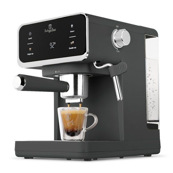 BerlingerHaus Espressomaschine / Siebträgermaschine Digital Matt Anthrazit - 3-in-1 - 20 Bar - 1,0 Liter