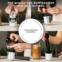 BerlingerHaus Espressomaschine / Siebträgermaschine Digital Matt Anthrazit - 3-in-1 - 20 Bar - 1,0 Liter
