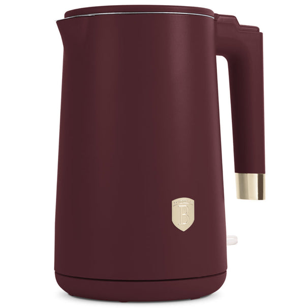 BerlingerHaus Wasserkocher Doppelwandig Matt Bordeaux - 1,7 Liter - 1800W
