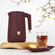 BerlingerHaus Wasserkocher Doppelwandig Matt Bordeaux - 1,7 Liter - 1800W