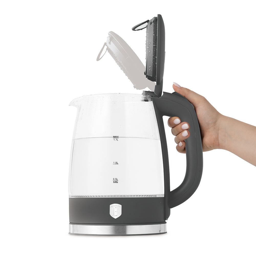BerlingerHaus Wasserkocher Glas Matt Anthrazit - 1,7 Liter - 2200W
