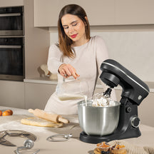BerlingerHaus Küchenmaschine Matt Anthrazit - Edelstahlschüssel 5 Liter - 1500W