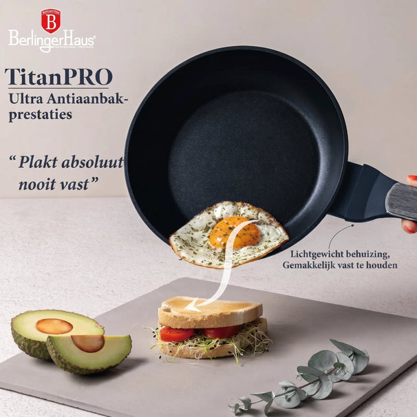 BerlingerHaus Topfset Matt Blau 11-teilig - Kochtopf ø 20, 24, 28 cm, Bratpfanne ø 24, 28 cm & Stielkasserolle ø 16 cm - Geeignet für alle Wärmequellen
