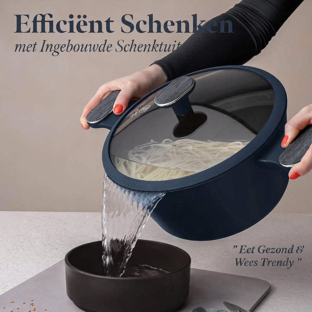 BerlingerHaus Topfset Matt Blau 11-teilig - Kochtopf ø 20, 24, 28 cm, Bratpfanne ø 24, 28 cm & Stielkasserolle ø 16 cm - Geeignet für alle Wärmequellen