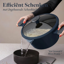 BerlingerHaus Topfset Matt Blau 11-teilig - Kochtopf ø 20, 24, 28 cm, Bratpfanne ø 24, 28 cm & Stielkasserolle ø 16 cm - Geeignet für alle Wärmequellen