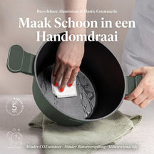 BerlingerHaus Topfset Matt Grün 11-Teilig - Kochtopf ø 20, 24, 28 cm, Bratpfanne ø 24, 28 cm & Stielkasserolle ø 16 cm - Geeignet für alle Wärmequellen