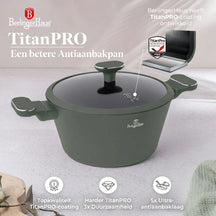 BerlingerHaus Topfset Matt Grün 11-Teilig - Kochtopf ø 20, 24, 28 cm, Bratpfanne ø 24, 28 cm & Stielkasserolle ø 16 cm - Geeignet für alle Wärmequellen