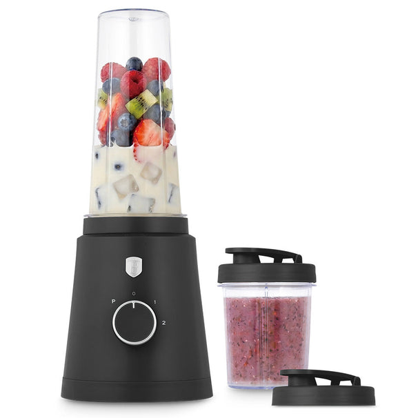 BerlingerHaus Smoothie-Maker to Go Matt Anthrazit - Inklusive 2 Becher - 320W