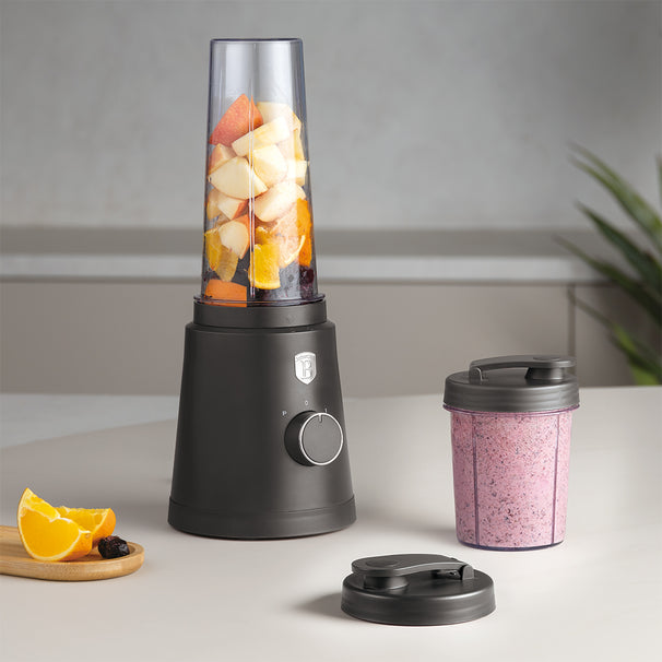 BerlingerHaus Smoothie-Maker to Go Matt Anthrazit - Inklusive 2 Becher - 320W