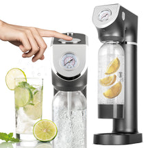 BerlingerHaus Wassersprudler Matt Anthrazit - Barometer - Inklusive 2 Flaschen