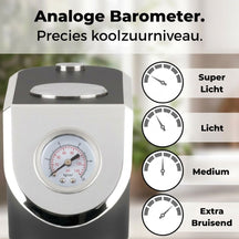 BerlingerHaus Wassersprudler Matt Anthrazit - Barometer - Inklusive 2 Flaschen