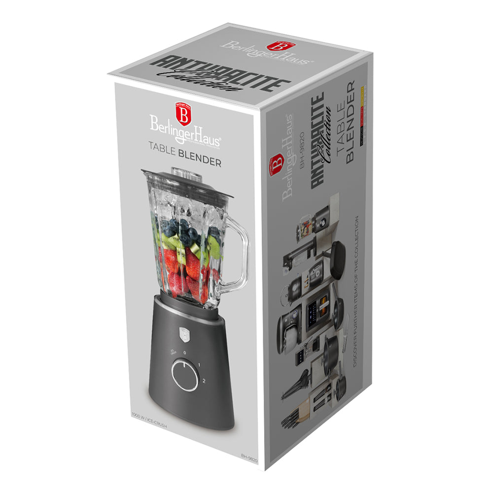 BerlingerHaus Standmixer Matt Anthrazit - Glaskrug - 1,5 Liter - 1000W