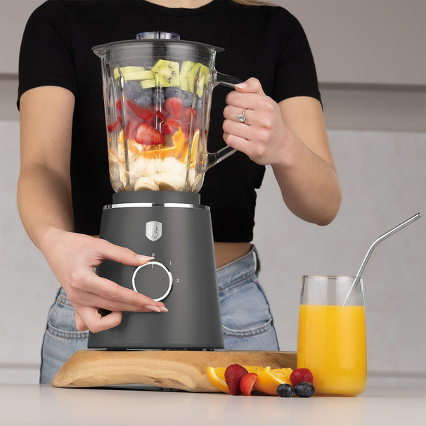 BerlingerHaus Standmixer Matt Anthrazit - Glaskrug - 1,5 Liter - 1000W