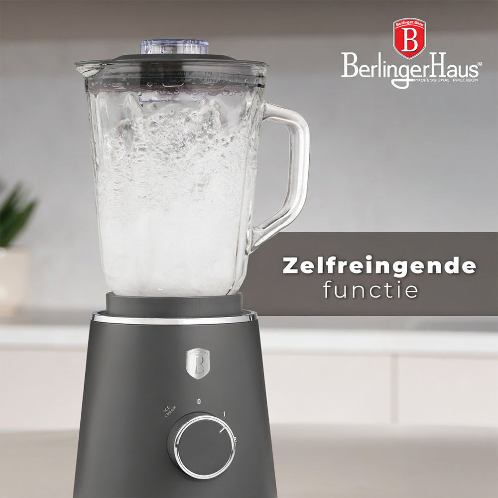 BerlingerHaus Standmixer Matt Anthrazit - Glaskrug - 1,5 Liter - 1000W