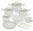 BerlingerHaus Topfset Matt Creme 11-Teilig - Kochtöpfe ø 20, 24, 28 cm, Bratpfannen ø 24, 28 cm & Stielkasserolle ø 16 cm - Geeignet für alle Wärmequellen