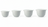 Birkmann Mischschüsseln / Teigschüsseln Colour bowls Set 4-teilig - 1,5, 2, 3 und 4 Liter - Weiß