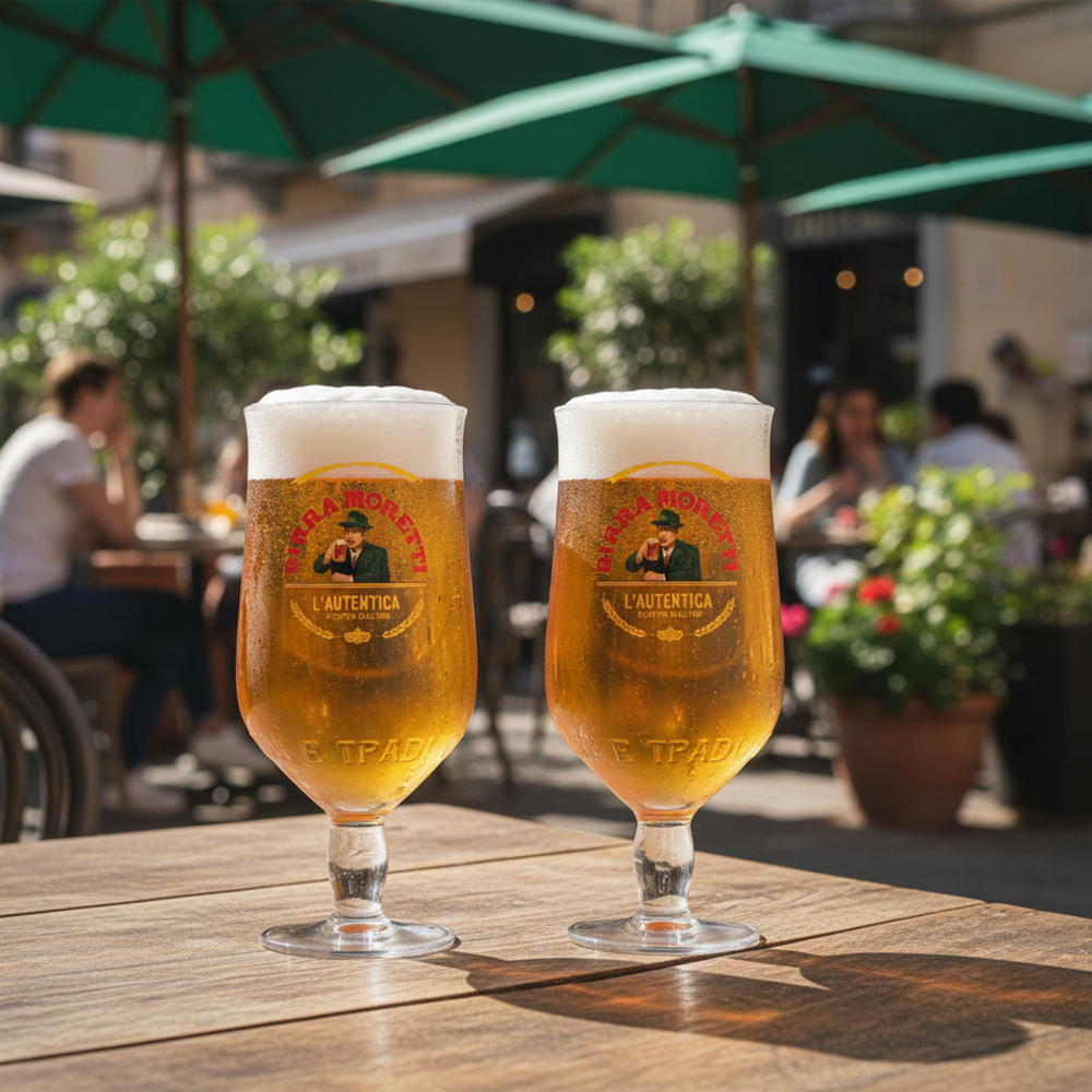 Birra Moretti Biergläser 250 ml - 6 Stück