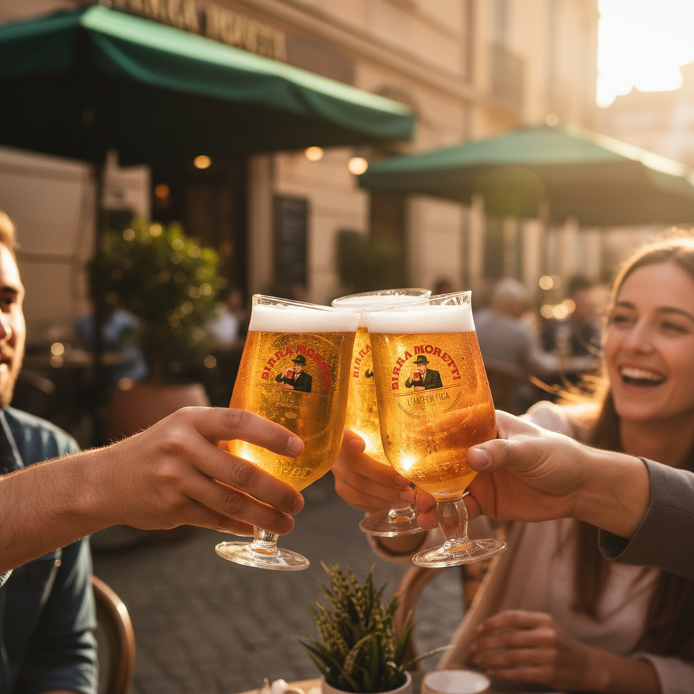Birra Moretti Biergläser 250 ml - 6 Stück