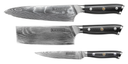 Blackwell Messerset (Kochmesser + Gemüsemesser + Schälmesser) – Japanischer Stil – 67 Lagen Damaszenerstahl – VG10 – 3-teilig
