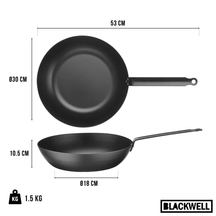 Blackwell Wokpfanne Carbonstahl Ø 30 cm – ohne Antihaftbeschichtung – geeignet für alle Wärmequellen