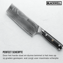 Blackwell Nakirimes Gemüsemesser im japanischen Stil – 67 Lagen Damaszenerstahl – VG10 – 17,5 cm