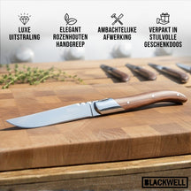 Blackwell Steakbesteck Laguiole - Steakmesser & Steakgabeln - Rosenholz - 12 Stück
