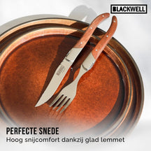 Blackwell Steakbesteck Laguiole - Steakmesser & Steakgabeln - Rosenholz - 12 Stück