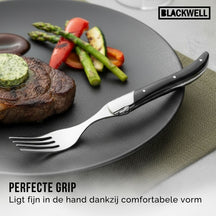 Blackwell Steakbesteck Laguiole - Steakmesser & Steakgabeln - Pakkaholz- 12 Stück