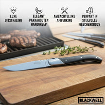 Blackwell Steakbesteck Laguiole - Steakmesser & Steakgabeln - Pakkaholz- 12 Stück