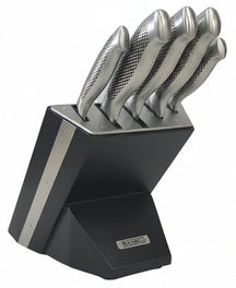 Blackwell Messerblock - Noire - Kochmesser, Santokumesser, Brotmesser, Officemesser & Schälmesser 6-teilig