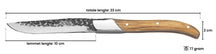 Blackwell Steakmesser Laguiole - Raw Black - Olivenholz - 6 Stück