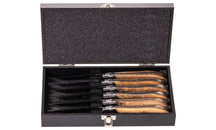 Blackwell Steakmesser Laguiole - Raw Black - Olivenholz - 6 Stück