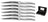 Blackwell Steakmesser Laguiole - Raw Black - RVS - 6 Stück