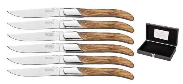 Blackwell Steakmesser Laguiole - Olivenholz - 6 Stück