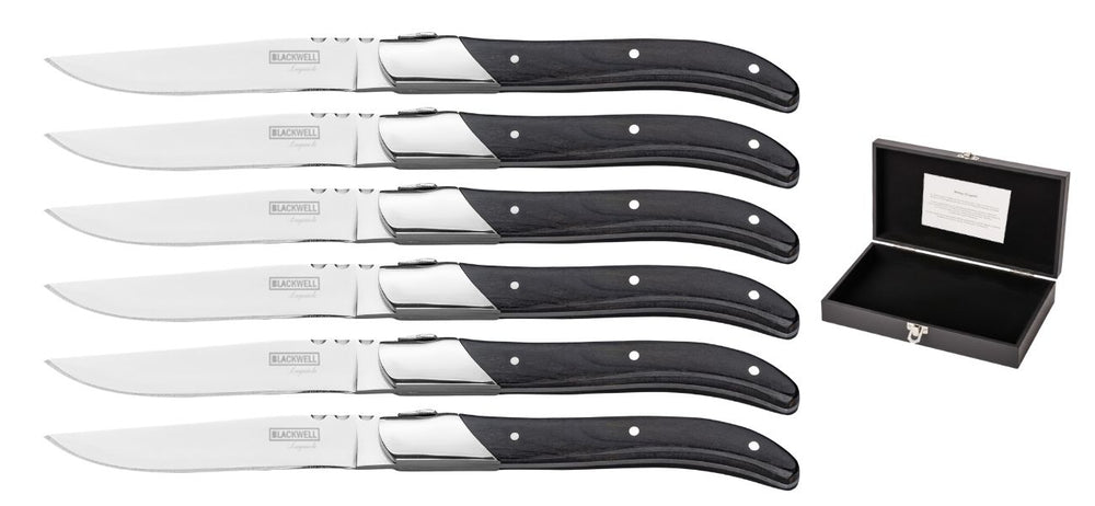 Blackwell Steakmesser Laguiole - Pakkaholz - 6 Stück
